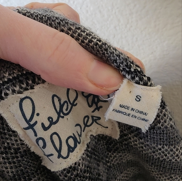 Anthropologie Field Flower Chevron Hooded Cardigan Sweater S - Picture 4 of 6